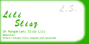 lili slisz business card